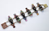 Art Nouveau Blackamoor Enamel Paste Sterling Bracelet C.1900