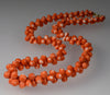 Art Deco Momo Coral Dog Bone Bead Necklace C.1930