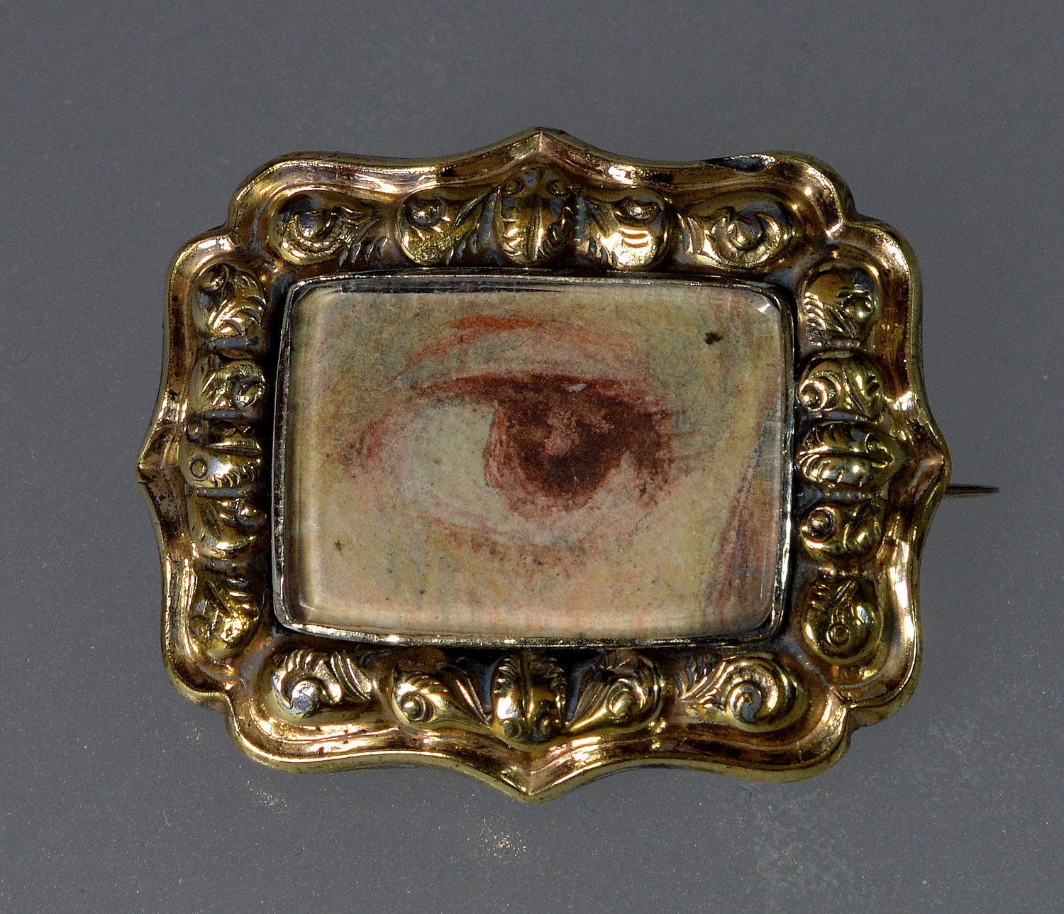 Antique Georgian Lover’s Lovers Eye Brooch Pin C.1820