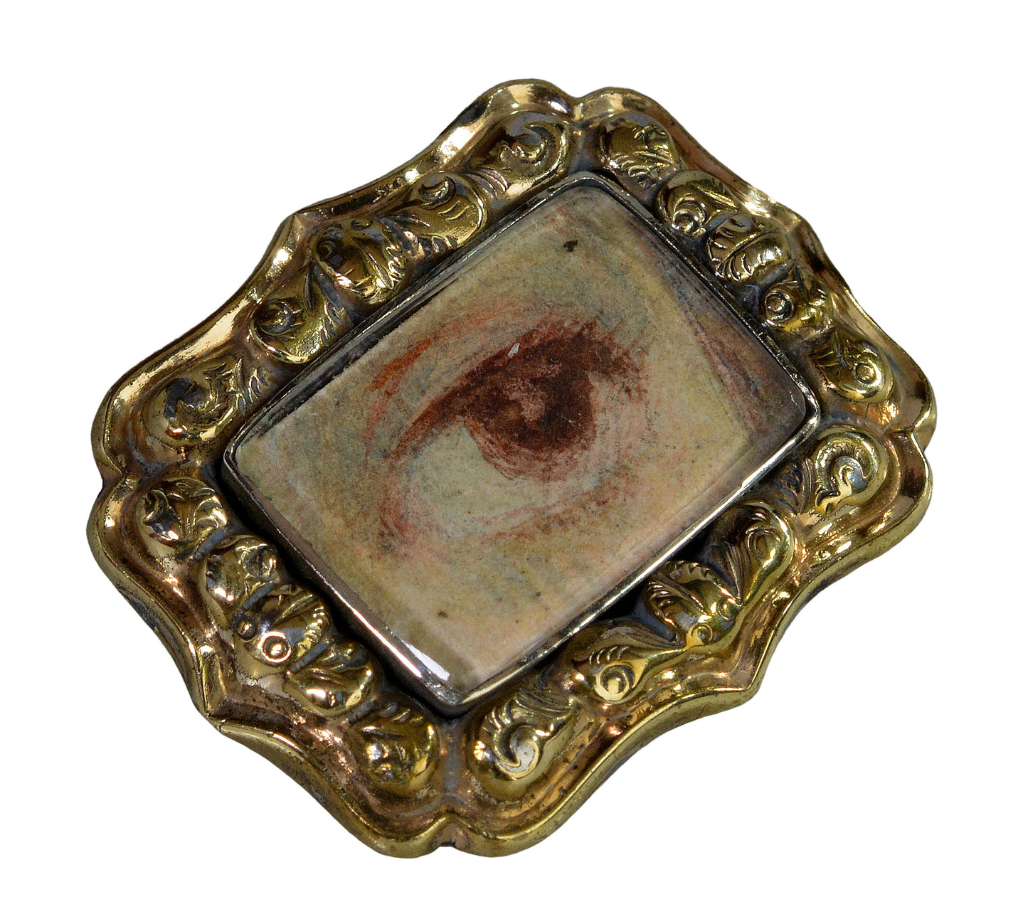 Antique Georgian Lover’s Lovers Eye Brooch Pin C.1820