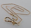 Antique Georgian 10K Gold Dog Figurine Hook Watch Chain Necklace C.1820