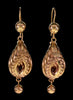 Antique Victorian 9K Gold Wreath Earrings C.1880