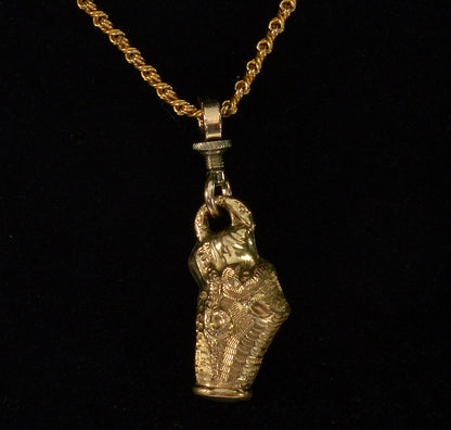 Antique Georgian Dog Holding Snake Gold Filled Figurine Pendant Fob C.1820