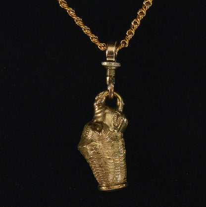 Antique Georgian Dog Holding Snake Gold Filled Figurine Pendant Fob C.1820