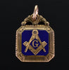 Antique Victorian 10K Enamel Masonic Fob Pendant C.1890
