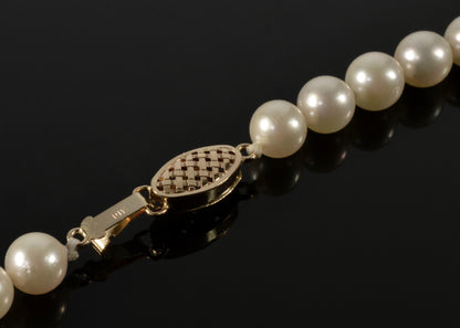 Akoya Pearls 14K Gold Clasp Necklace C.1960