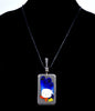 Modernist Enamel Sterling Sea World Pendant Designer C.1980