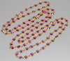 Antique Victorian Amethyst Paste GF Longuard Chain Necklace 58" C.1890