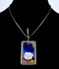 Modernist Enamel Sterling Sea World Pendant Designer C.1980