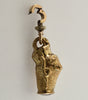 Antique Georgian Dog Holding Snake Gold Filled Figurine Pendant Fob C.1820