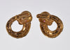 Tiger Earrings 14K Gold Diamond Ruby Enamel C.1960