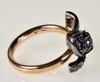 Pomellato Forever 18K Gold Black Diamond Ring Italy Size 6 1/2