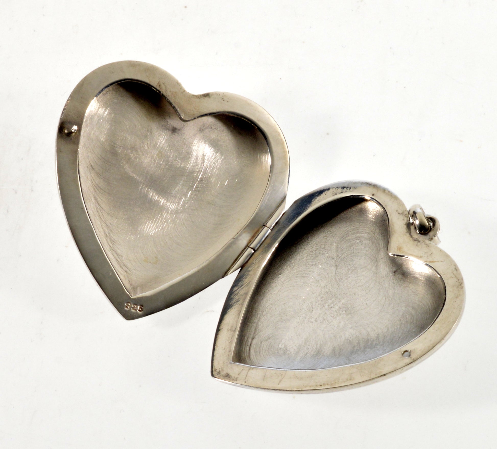 Vintage Japanese Shibayama Insect Sterling Silver Heart Locket Pendant