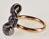 Pomellato Forever 18K Gold Black Diamond Ring Italy Size 6 1/2