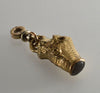 Antique Georgian Dog Holding Snake Gold Filled Figurine Pendant Fob C.1820