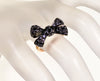 Pomellato Forever 18K Gold Black Diamond Ring Italy Size 6 1/2