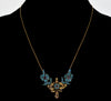 Georgian Natural Turquoise Garnet 9K Gold Necklace C.1820 Antique