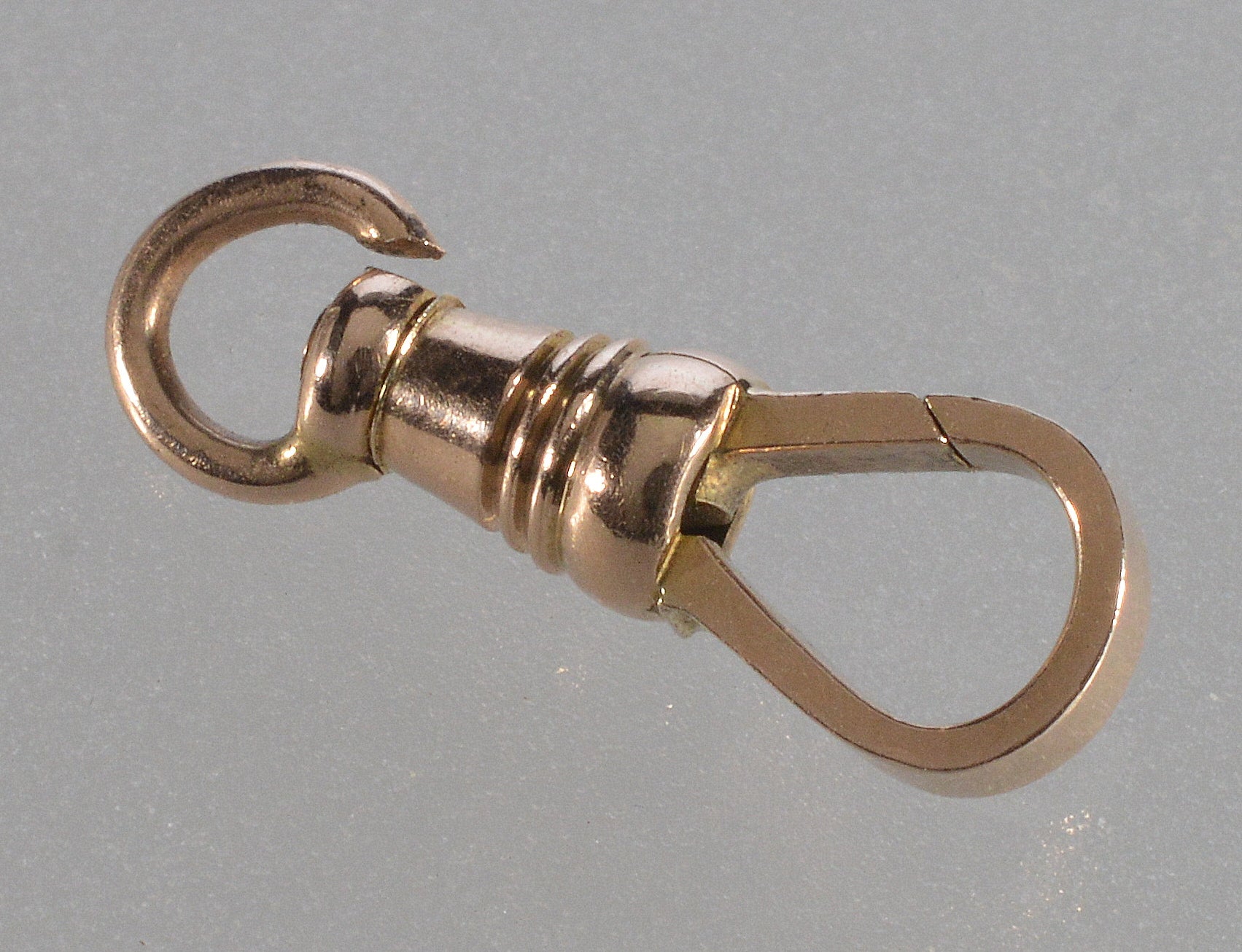 Victorian 14K Gold Dog Clip Clasp For Pocket Watch Albert Chain 0359