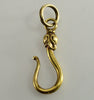 Antique Georgian Gilded Brass Hook Clasp Split Ring For Chain Necklace C.1820
