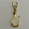 Antique Georgian Gilded Brass Hook Clasp Split Ring For Chain Necklace C.1820
