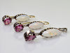 Victorian Opal Garnet Earrings Pendant Set 14K Sterling C.1890 003622