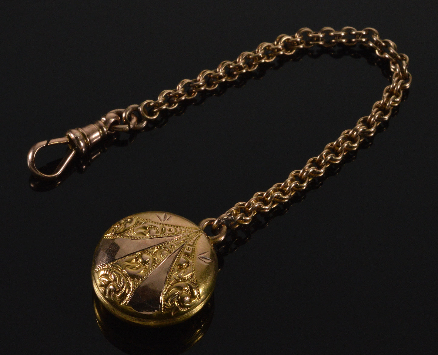 Antique Victorian 10K Gold Fancy Fob Pendant C.1890