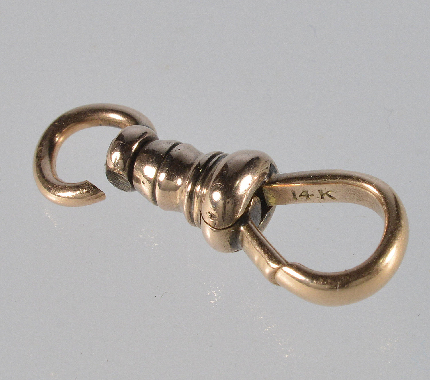 Victorian 14K Gold Dog Clip Clasp For Watch Chain 0388