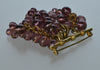 Miriam Haskell Purple Poured Glass Waterfall Necklace Brooch Set C.1930 003881