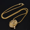 Victorian 14K Gold Large Swallow Bird Slide w Italian Chain Necklace