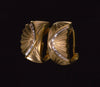 Italian 18K Gold Diamond Half Hoop Earrings