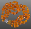 Antique French Art Deco Amber Glass Necklace C.1930