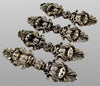 Antique Austro-Hungarian Hermann Ratzersdorfer Set of 4 Silver Cape Buckles C.1860