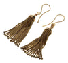 Antique Victorian 14K Gold Tassel Enamel Earrings C.1890