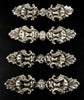 Antique Victorian Austro-Hungarian Hermann Ratzersdorfer Set of 4 Silver Cape Buckles C.1860