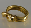 Antique Victorian Double Snake Garnet Gold Filled Hinged Bangle Bracelet