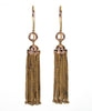 Antique Victorian 14K Gold Tassel Enamel Earrings C.1890