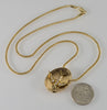 Victorian 14K Gold Large Swallow Bird Slide w Italian Chain Necklace