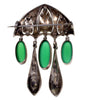 Jugendstil Art Nouveau Theodor Fahrner Brooch Pin Enamel Chrysoprase Marcasite C.1900