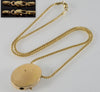 Victorian 14K Gold Large Swallow Bird Slide w Italian Chain Necklace