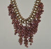 Miriam Haskell Purple Poured Glass Waterfall Necklace Brooch Set C.1930 003881