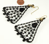 Antique Georgian Vauxhall Glass Large Dangle Earrings C.1830