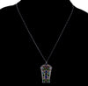 Art Nouveau Jugendstil Plique-A-Jour Sterling Pendant Necklace C.1900-1910