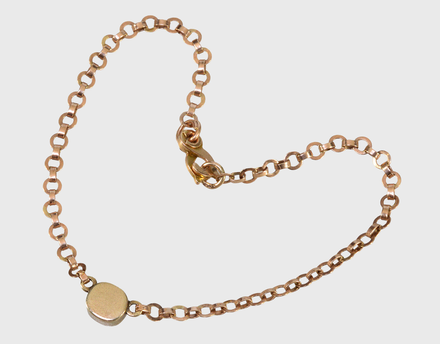 Georgian Paste 10K Gold Chain Bracelet C.1820