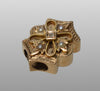 Antique Victorian 14K Gold Diamond Pearl Large Slide For Necklace C.1890