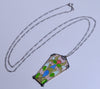 Art Nouveau Jugendstil Plique-A-Jour Sterling Pendant Necklace C.1900-1910