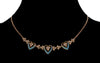 Antique Victorian Sweet Heart Necklace 14K Gold Turquoise Pearl C.1890