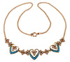 Antique Victorian Sweet Heart Necklace 14K Gold Turquoise Pearl C.1890