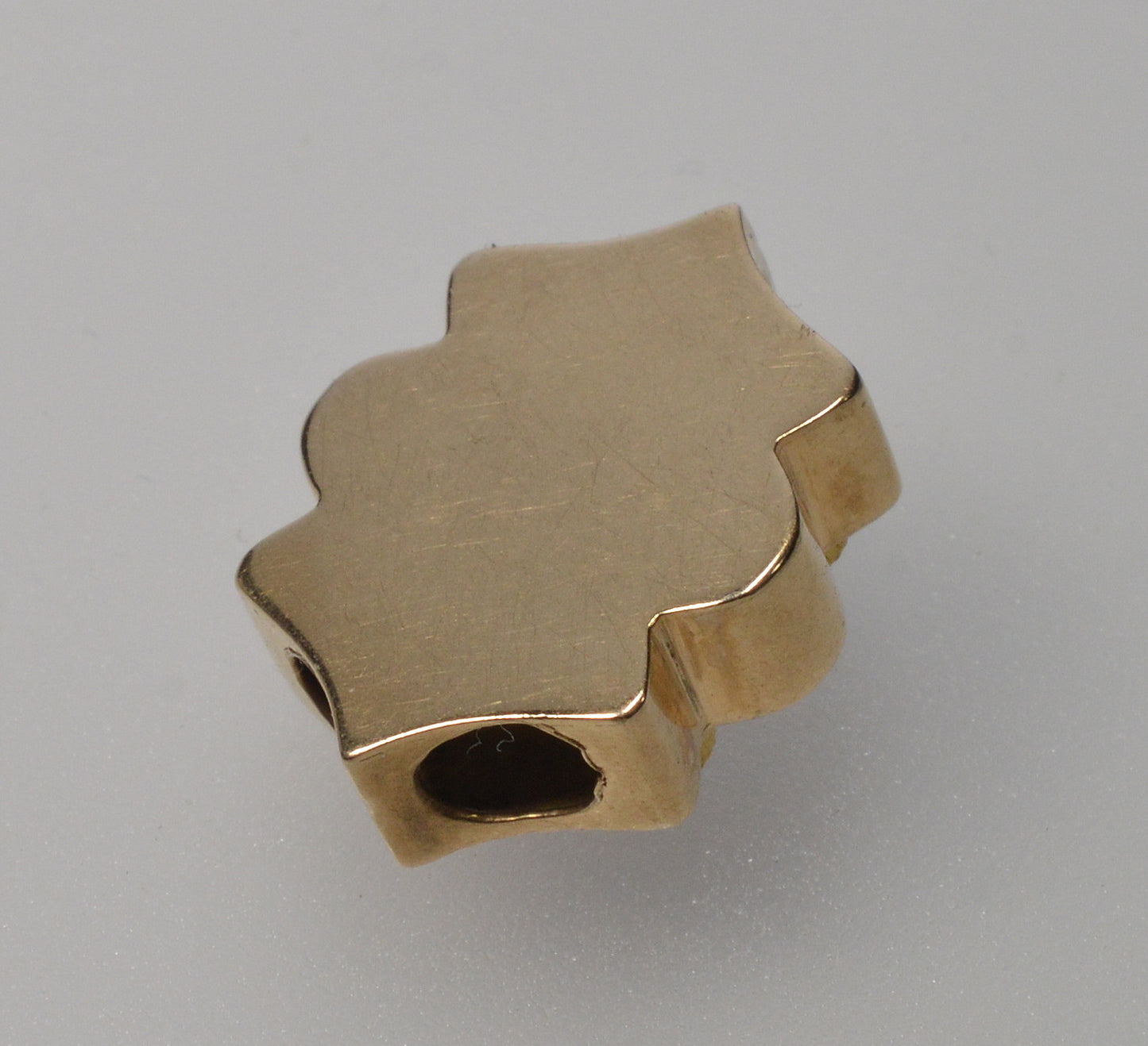 Antique Victorian 14K Gold Diamond Pearl Large Slide For Necklace C.1890