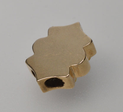 Antique Victorian 14K Gold Diamond Pearl Large Slide For Necklace C.1890