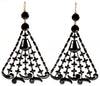 Antique Georgian Vauxhall Glass Large Dangle Earrings C.1830